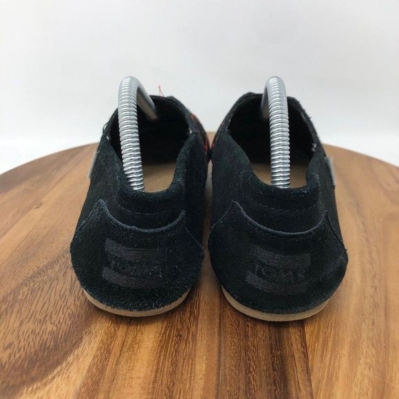 EUC Toms Black Aztec Embroidered Colorful Slip On Shoes Womens Size 10 - Picture 4 of 8